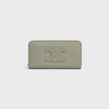 Large Zipped Wallet - Green Clay