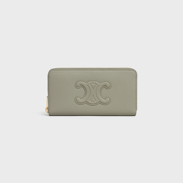 Large Zipped Wallet - Green Clay