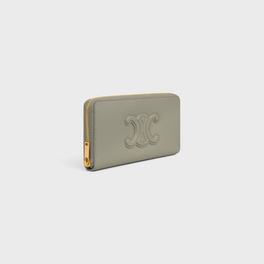 Large Zipped Wallet - Green Clay