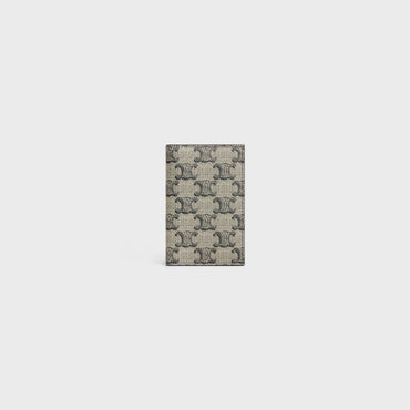Triomphe Canvas Slg Vertical Card Holder New Triomphe2 - Beige