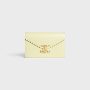 Margo Wallet On Chain Shiny Calfskin - Light Yellow