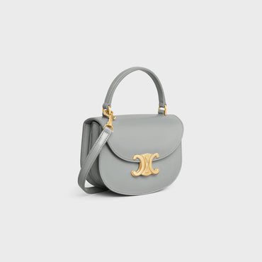 Clea Slg Mini Besace Shiny Calfskin - Pearl Blue