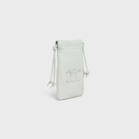 Women Drawstring Phone Pouch - Jade