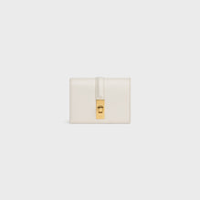 Card Holder With Flap - White Cotton