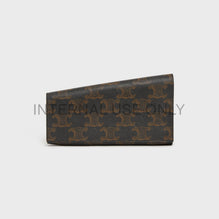 Women Triomphe Canvas Asymmetric Clutch - Tan