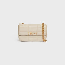 Celine Monochrome Quilted Chain Shoulder Bag - Trench