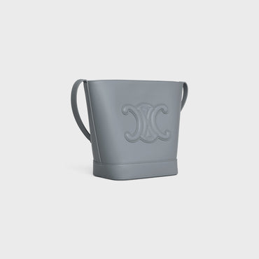 Cuir Triomphe Small Bucket Smooth Calfskin - Blue Grey