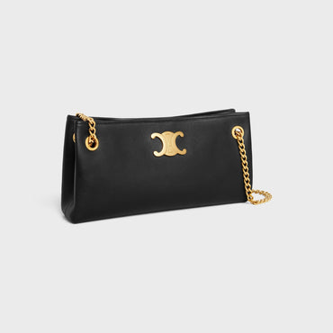 Newspaper Medium Supple Grained Calfskin - Black