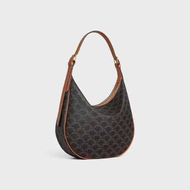 Triomphe Canvas Medium Heloise & Calfskin - Tan