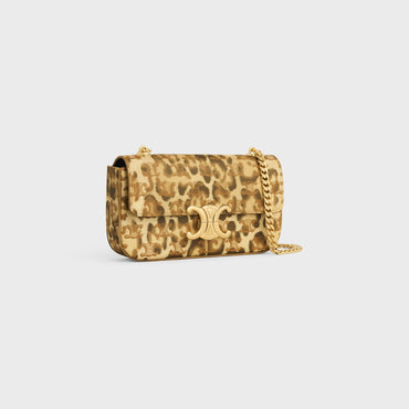 Triomphe Canvas Chain Shoulder Claude Leopard Print - Leopard