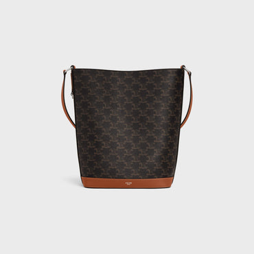 Triomphe Canvas Bucket & Calfskin - Tan