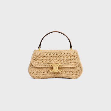 Celine Lola Teen Raffia Effect Textile - Natural / Tan