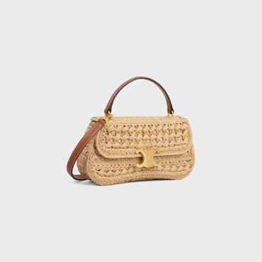 Celine Lola Teen Raffia Effect Textile - Natural / Tan