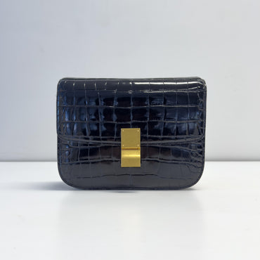 Classic Medium - Black Croc