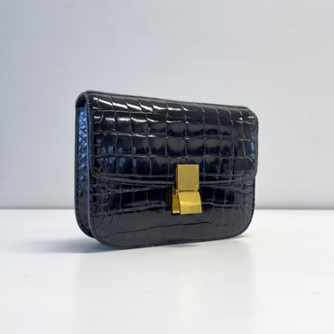 Classic Medium - Black Croc