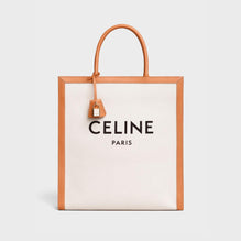 Wide Vertical Tote - Natural/Tan
