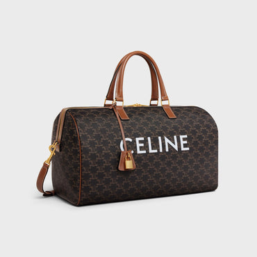 Triomphe Canvas Medium Voyage Celine Print - Tan