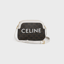 Triomphe Canvas Small Camera Bag - White