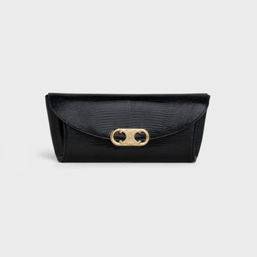 Maillon Triomphe Small Pleated Clutch - Black