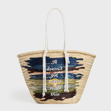 Large Wide Celine Classic Basket - Multicolor