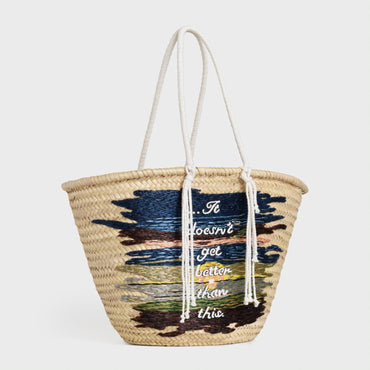 Large Wide Celine Classic Basket - Multicolor