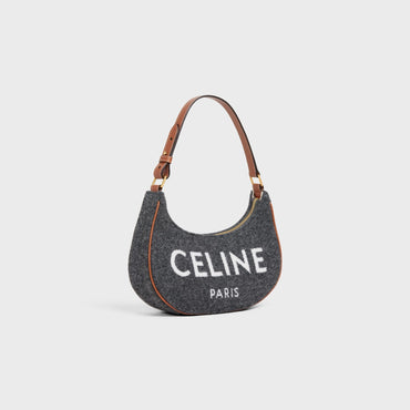 Ava Medium Textile W/Celine & Calfski - Grey / Beige