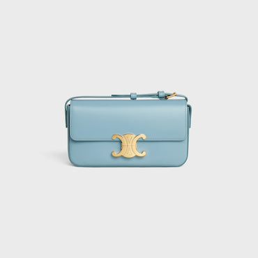 Claude Shoulder Bag Shiny Calfskin - California Blue