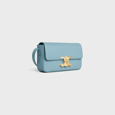 Claude Shoulder Bag Shiny Calfskin - California Blue