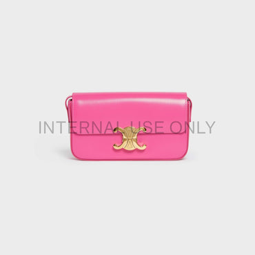Claude Shoulder Bag Shiny Calfskin - Bright Pink