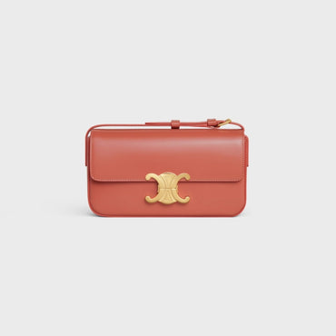 Claude Shoulder Bag Shiny Calfskin - Lychee