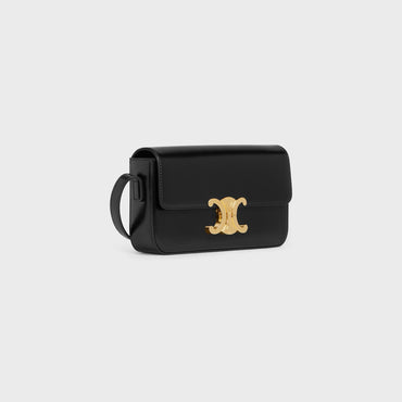 Claude Shoulder Bag Shiny Calfskin - Black