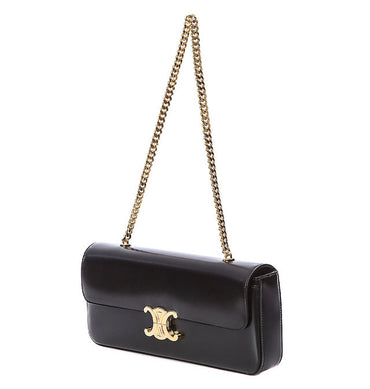Claude Large Chain Shoulder Bag - Black