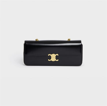 Claude Large Chain Shoulder Bag - Black