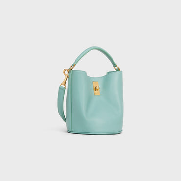 16 Soft Teen Bucket Smooth Calfskin - Ice Mint