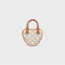 Triomphe Canvas Medium Celine Heart - White