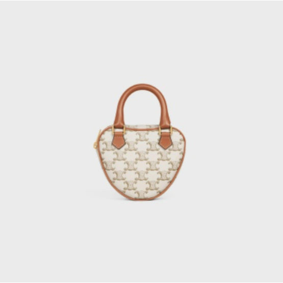 Women Triomphe Canvas Medium Celine Heart - White