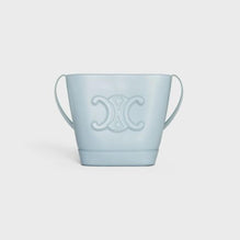 Women Cuir Triomphe Small Bucket - Ice Blue