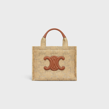 Thais Small Cabas Raffia W/Triomphe Jacq - Natural / Silver