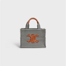 Thais Small Cabas Vichy Textile - Black / White
