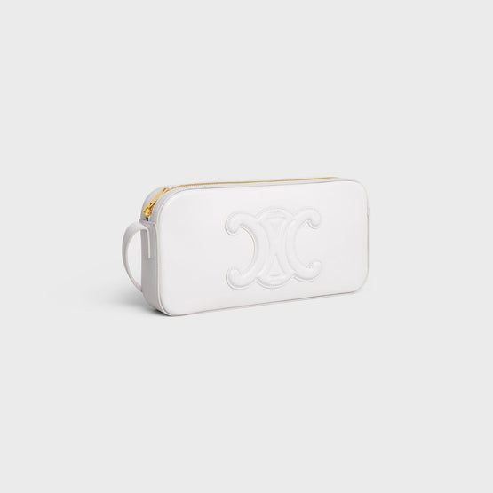 Women Cuir Triomphe Camera Shoulder Bag - White