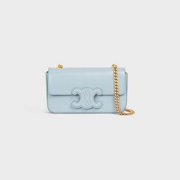 Cuir Triomphe Chain Shoulder Bag - Iceblue