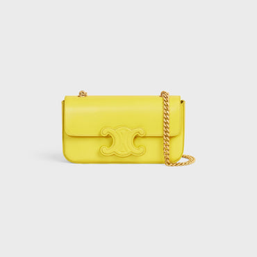 Cuir Triomphe Chain Shoulder Bag Shiny Calfskin - Anis