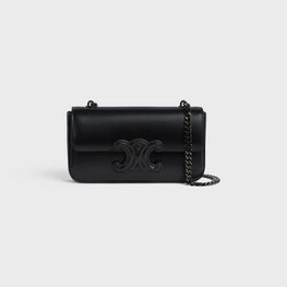 Women Cuir Triomphe Chain Shoulder Bag - Black/Black