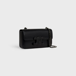 Women Cuir Triomphe Chain Shoulder Bag - Black/Black