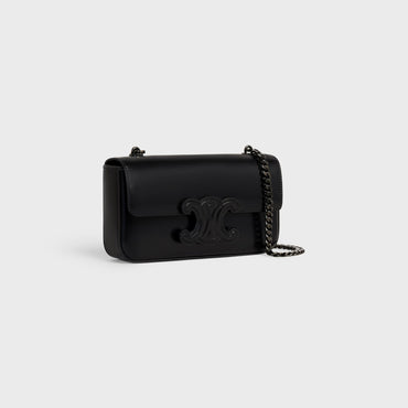 Cuir Triomphe Chain Shoulder Bag - Black/Black