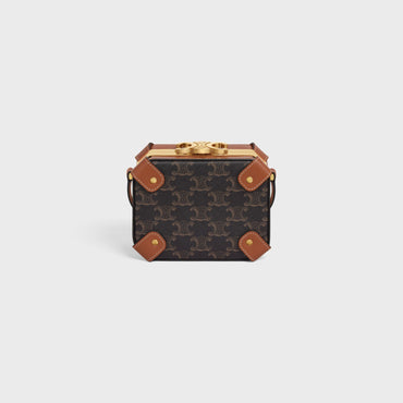 Triomphe Canvas Boite & Calfskin - Tan
