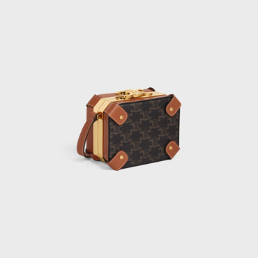 Triomphe Canvas Boite & Calfskin - Tan