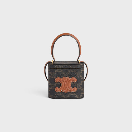 Women Triomphe Canvas Lock Bag - Tan