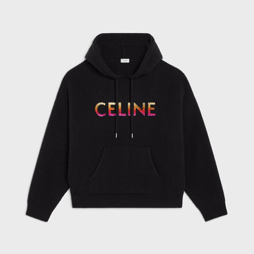 Kangaroo Pocket Hooded Sweater - Black