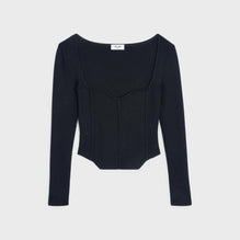 Crop Top Square Neckline - Black